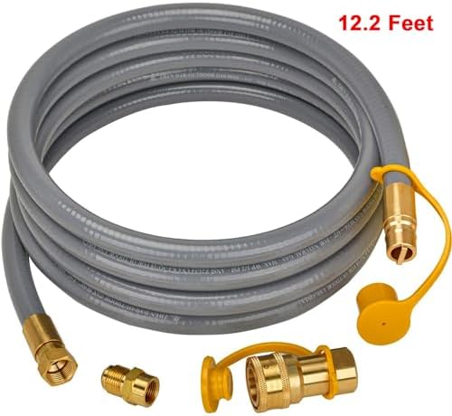 onlyfire 12Ft 1/2 inch ID Natural Gas Hose with Connect Fittings Assembly - Image 2
