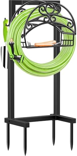 TomCare Garden Hose Holder, 4 Spikes Water Hose Hanger for 160FT Hose by TomCare