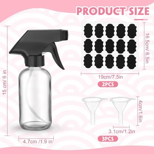Fumete 20 Pcs 4 oz Glass Spray Bottles Empty Sprayer Containers,Clear - Image 2