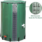 Collapsible Rain Barrel with Scale,100 Gallon with 500D Oxford Cloth, Portable Rain Collection System, Water Barrel Collector w/Filter Spigot, Green - Image 3