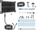Solar Powered Drip Irrigation Kit with 2200mAh Battery, 7 Timer Modes, IP65, Self Watering System for 30 Pots, Indoor Outdoor Garden Balcony Greenhouse by Unknown