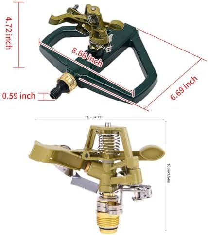 Heavy Duty Pulsating Impact Lawn Sprinkler with Metal Base Heavy - Image 4