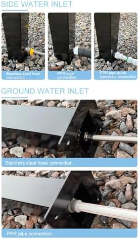 Column Garden Water Faucet,Stainless Steel Outdoor Garden Water Tap,Antifreeze Hose Faucet Extender Water Column with Faucet & Spray Gun, for Irrigation and Wa - Image 5