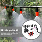 30m 4/7 Garden Automatic Drip Irrigation Set, Micro Irrigation Kit for Plants, Water Saving System with 20 Nozzles and 30 Connectors, Efficient Plant Watering for Greenhouse, Balco - Image 4