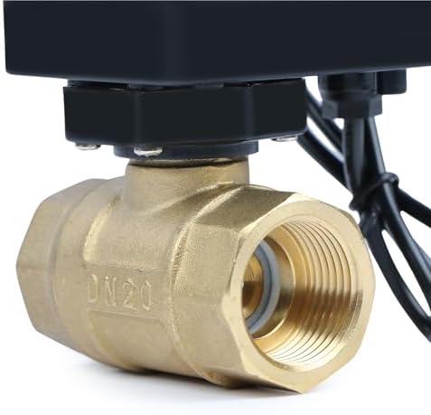 U.S. Solid Motorized Ball Valve- 3/4" Brass Ball Valve with Full Port, 9-36V AC/DC, 2 Wire Auto Return Setup, Normally Closed (N/C) - Image 6