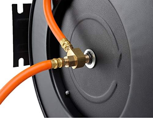 Giraffe 2 sets 50ft Retractable Air Compressor Hose Reels Swivel with 3/8 in. x 50 ft Hybrid Hose Ceiling Mounted Heavy Duty Industrial Commercial with Bracket - Image 6
