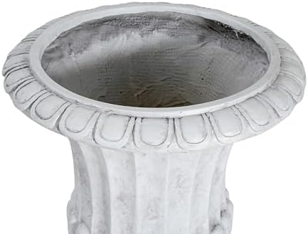 Urn Planter for Outdoor Garden, 26 Inch, Antique White - Image 4