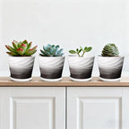 5 Inch Ceramic Plant Pots(5.5 in Diameter),Set of 4 - Image 4