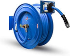 BLUSEAL BSWR1250HRS Retractable Hose Reel with 1/2" x 50' Hot Water Rubber Hose, 6' Lead-in, Hose Reel Swivel Mount, 9 Pattern Spray Nozzle - Image 3