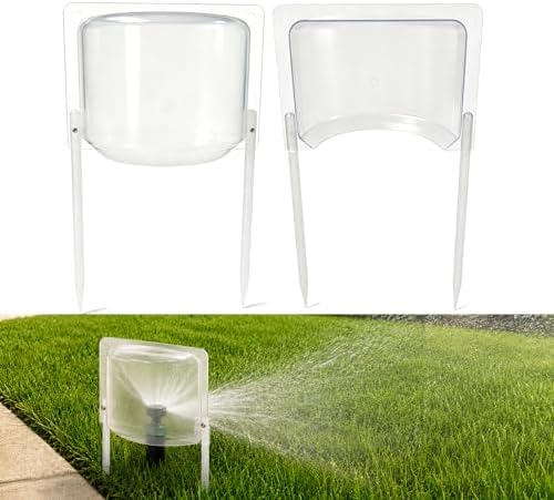 4 Pcs Clear PC Sprinkler Splash Guard 10.62 in Soil Stakes by Unknown