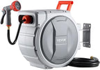 VEVOR Retractable Garden Hose Reel, 1/2 in x 100 ft, Wall Mounted Hose Reel with 9-Function Sprayer Nozzle and 180° Swivel Bracket, Any Length Lock, Automatic Slow Rewind System, for Garden Watering by VEVOR