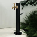 304 Stainless Steel Cylindrical Vertical Garden Water Column with Hose Stand ,Outdoor Anti-Freeze Faucet Column Watering Fountain Irrigation Post,Yard Water Dispenser Hydrant Floor Mount Water Tap by Unknown