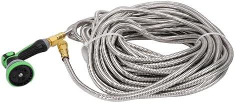 Stainless Steel Garden Hose for Irrigation, Car Washing, 100 Foot - Image 4