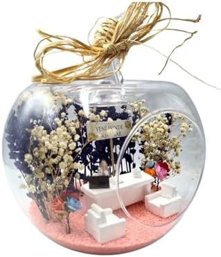 Terrarium for New Job Success - Globe Glass Jar with Preserved Lavender, Miniature Office Desk Set, and 'Success' Sign - Unique Decorative Gift for Colleagues and Friends - refined Home and Office - Image 4