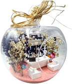 Terrarium for New Job Success - Globe Glass Jar with Preserved Lavender, Miniature Office Desk Set, and 'Success' Sign - Unique Decorative Gift for Colleagues and Friends - refined Home and Office - Image 4