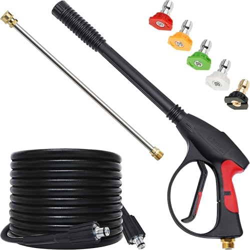 Pressure Washer Gun, 3000 PSI Max, M22-14 mm Copper Connector by Granatan