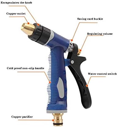 Garden Hose Nozzle, Hose Spray Nozzle with Adjustable Spray Patterns, Hose Sprayer Heavy Duty Metal Water Hose Nozzle for Hand Watering Plants and Lawn, Car Washing, Pa - Image 3