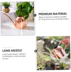 Stainless Steel Watering Container Pink Gold Long Spout Gentle Sprinkle Indoor Outdoor Plants Ergonomic Handle Lightweight Garden Pot - Image 3