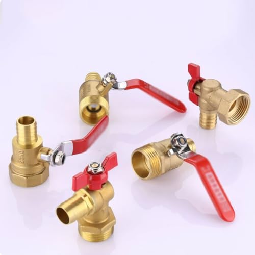 Heavy-Wall Brass Angle Ball Valve for Fire Hose Reels, 1” Male/Female Thread with Barbed Outlet, High-Flow(Internal Thread) - Image 5