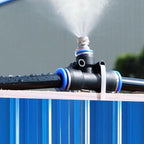 Industrial Mist Cooling Set for Dust Suppression On Construction Sites, 360° Rotating Hose, Adjustable Nozzles for Water Quantity Control and - Image 3