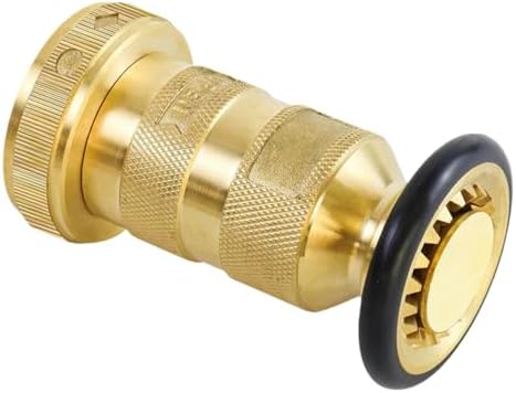 2X Fire Hose Nozzle 1-1/2 Inch NPSH/NPT Fire Hose Nozzle 100 Psi 75 Gpm Brass Fire Equipment Jet Fog Sprays Nozzle - Image 2