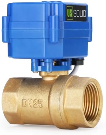 U.S. Solid Motorized Ball Valve- 1" Brass Ball Valve with Standard Port, 9-24V AC/DC and 2 Wire Auto Return Setup, Normally Open - Image 4