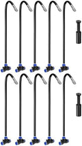 M METERXITY 1-Set Brass Misting Nozzles Tee, 12inch/30cm Tube Len 3-in-1(Dripping, Spraying, Shutoff) Adjustable Copper Mister Sprayer for 0.31"/8mm Tubing Irrigation [Silver Tone/Black] by MMETERXITY