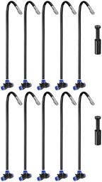 M METERXITY 1-Set Brass Misting Nozzles Tee, 12inch/30cm Tube Len 3-in-1(Dripping, Spraying, Shutoff) Adjustable Copper Mister Sprayer for 0.31"/8mm Tubing Irrigation [Silver Tone/Black] by MMETERXITY