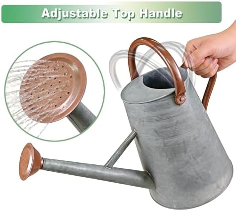 Galvanized Steel Watering Can for Outdoor&Indoor Plants，1.5 Gallon - Image 6