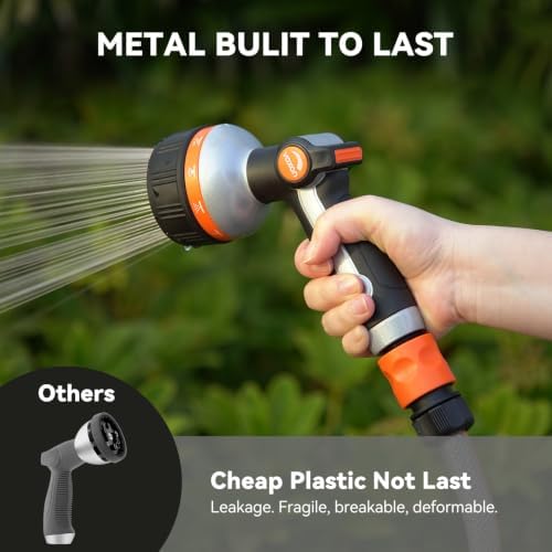 VOXON Full Metal Garden Hose Nozzle, 10 Spray Patterns - Image 5