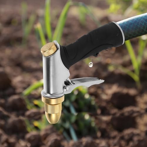 High Pressure Hose Nozzle, Copper Metal, Adjustable Spray for Plants - Image 7