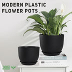 YNNICO Plant Pots 10/9/8/7.5/7 inch with Multi Mesh Drainage Holes - Image 4