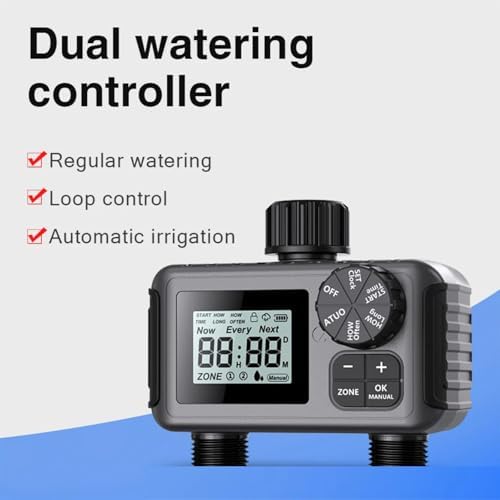Water Timer Sprinkler Timer with 2 Zone Watering Controller - Image 6