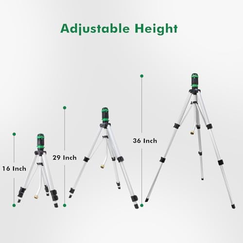 RESTMO Gear Drive Sprinkler with Metal Tripod Base for Large Area Watering - Image 2