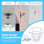 Fire Sprinkler Head Cover Guard,White Fire Sprinkler Cage Suit 1/2"&3/4", Sprinkler Protection for Semi-Recessed Fire Sprinkler,Sprinkler Cover Side Wall/Pendent/Upright (6 PCS) - Image 4