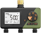 Diivoo Brass 3 Zone Sprinkler Timer, Programmable Hose Timers for Watering by Diivoo