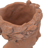 7 x 11 Visage Head Bust Planter, 11 Inch, Brown - Image 5