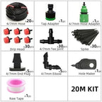 Garden Supplies 5-60M Drip Irrigation System Plant Watering Set Watering Kits Adjustable Drippers for Irrigation Micro Garden Watering System Irrigation Supplies(20M30Pcs) - Image 2