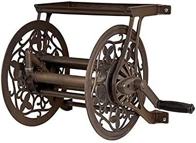 AMES 2398110 NeverLeak Decorative Wall Mount Hose Reel, Brown by AMES
