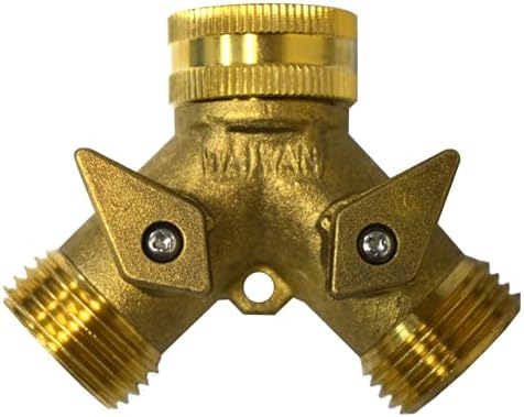 Jones Stephens Corp Forged Brass Hose Wye W/Shutoff's by JonesStephens