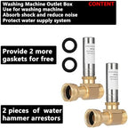 (2 Pack) Lidertik Water Hammer Arrestor for Washing Machine and 3/4 Inch Garden Hose, Stainless Steel Chamber and 2 More Washers, Absorb Shock and Reduce Noise LI-XYJSC-BXG-S(2 PCS) - Image 5