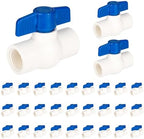 (Pack of 30) EFIELD 1 Inch PVC Ball Valve (FPT Threaded), Schedule 40, FPT x FPT Threaded For Residential, Commercial, Agricultural and Light industrial Applications,(PVC012-2-30PCS) by EFIELDPEXTUBING