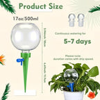 12 Pcs 17 oz Plant Watering Globe with Adjustable Spike, Green - Image 2
