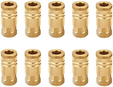 1/4-Inch Brass Female Industrial Coupler, 10 Pack by TTANYAHARDWARE
