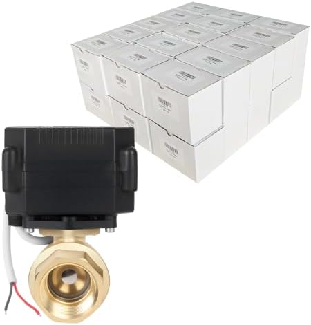 Motorized Ball Valve 30 Pack - 1" Brass Electric Ball Valve with Full Port, 9-24V AC/DC and 2 Wire Auto Return Setup by movafaFH