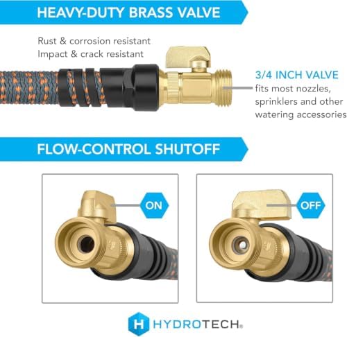 HydroTech 75 ft Expandable Burst-Proof Garden Hose, 5/8 in Diameter - Image 6