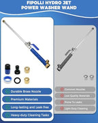 Jet Nozzle Power Washer for Garden Hose, Upgraded 2-In-1 High Pressure Wand - Image 7