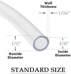 DAVCO 3/8" ID x 100ft Clear Vinyl Tubing, Low Pressure Flexible PVC Tubing, Heavy Duty UV Chemical Resistant Lightweight Plastic Vinyl Hose, BPA Free and Non Toxic - Image 2