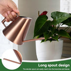 HERCHR Stainless Steel Watering Can, Indoor Watering Can Metal Watering Can for Outdoor and Indoor Plants(1500ml) - Image 3