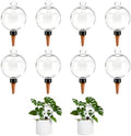 8pcs Plant Self Watering Globes with Covers, Plastic Water Bulbs Top Fill, Plant Watering Devices System Slow Release Terracotta, Water Spikes Stakes for Indoor by GEWOSI